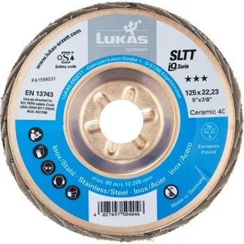 Brusný kotouč LUKAS Brusné lamelové talíře SLTT 125 Ceramic 40, A27201250400050A