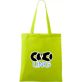 Cycling řetěz - Taška bavlněná - 42 x 38 cm ( Limetková )