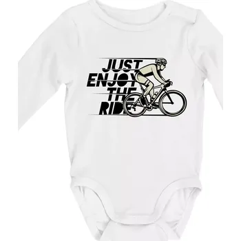 Just enjoy the ride - Body kojenecké s dlouhým rukávem - Dlouhý r. do 3 měs ( Bílá )