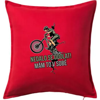 Polštář Nedalo se odolat, mám to v sobě kolo - Polštář 50x50 - 50x50 - Pouze potah ( Červená )