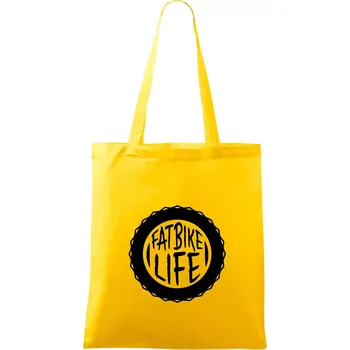 Fatbike life - Taška bavlněná - 42 x 38 cm ( Žlutá )