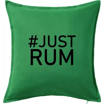 Polštář Just rum - Polštář 50x50 - 50x50 - Pouze potah ( Středně zelená )