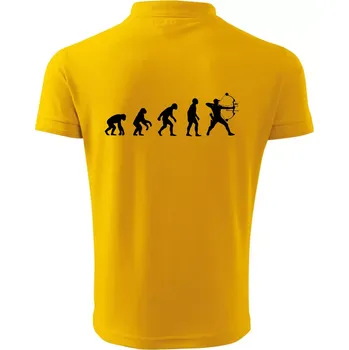 Pánská košile Evoluce lukostřelba kladkový luk - Polokošile pánská Pique Polo 203 - 3XL ( Žlutá )