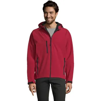 Pánská softshellová bunda REPLAY PÁNSKÁ SOFTSHELL Replay Men - Pepper RedXS