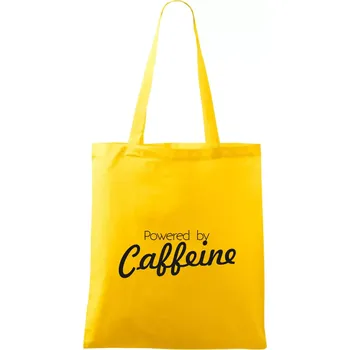 Nákupní taška Powered by Caffeine - Taška bavlněná - 42 x 38 cm ( Žlutá )