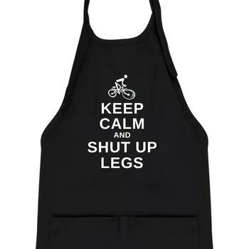 Kuchyňská zástěra Keep calm and shut your legs - Dětská zástěra na vaření - Univerzální velikost ( Černá )