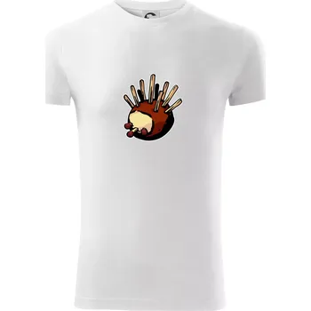 Kaštanový ježeček - Viper FIT - Pánské zůžené tričko - L ( Bílá )