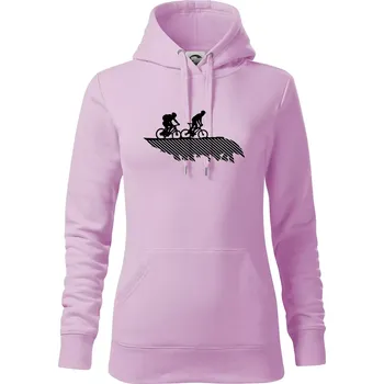 Dámská mikina Cyclo duo - Mikina dámská Cape s kapucí - XS ( Orchid )