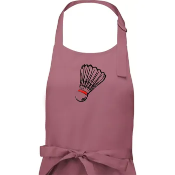 Kuchyňská zástěra Badminton košík - Dámská zástěra na vaření - Univerzální velikost ( Starorůžová )