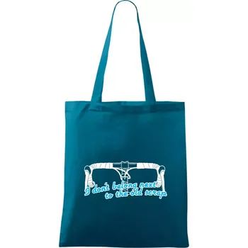 I don't belong next to the old scrap - Taška bavlněná - 42 x 38 cm ( Petrolejová )