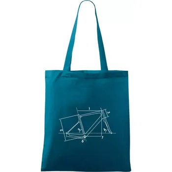 Cyclo nákres - Taška bavlněná - 42 x 38 cm ( Petrolejová )