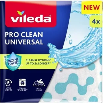 Utěrka Vileda Univerzální utěrka s enzymy Pro Clean 4 kusy