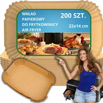 Obraz 200x ORGANIZÉR DO AIR FRYERU PAPÍR DO HORKOVZDUŠNÉ FRITÉZY NA PEČENÍ 22x14