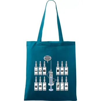 Všechny závislosti (Hana-creative) - Taška bavlněná - 42 x 38 cm ( Petrolejová )