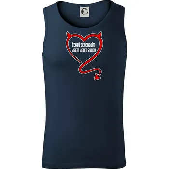 Čertů se nebojím, jsem jeden z nich - Tílko pánské Core - L ( Námořní modrá (velmi tmavá - téměř černá) )