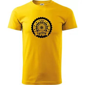 Pánské tričko I love cycling - kolo - Triko extra velké (5-8XL) - 7XL ( Žlutá )