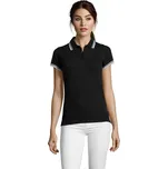 PASADENA dámské polo 200g Pasadena Women - Black / WhiteXXL