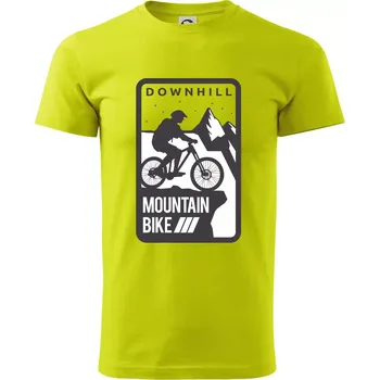 MTB downhill hranaté - Klasické pánské triko vyšší gramáže - L ( Limetková )