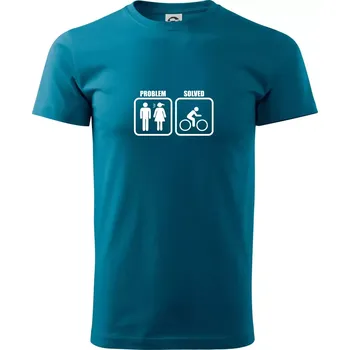 Problém - Kolo - Klasické pánské triko vyšší gramáže - XS ( Petrolejová )
