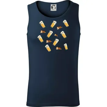 Pivo a opice - Tílko pánské Core - XL ( Námořní modrá (velmi tmavá - téměř černá) )