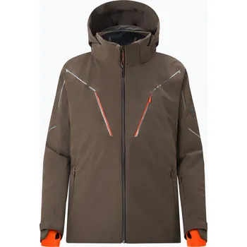 Pánská lyžařská bunda Descente Caden přes rameno hnědá