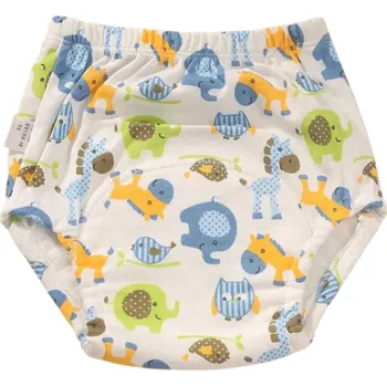 Plenkové kalhoty Tréninkové kalhotky pro děti 15–19 kg Látkové plenky Safari zvířátka Pratelné spodní prádlo pro kojence Chlapci Dívky Opakované použití