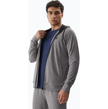 Pánská mikina Pánská tréninková mikina 4F M209 cold light grey melange