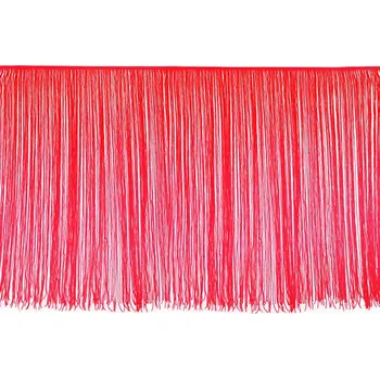 Třásně extra dlouhé 70 cm METRÁŽ BAREVNÁ - 4 červená