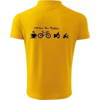 Pánská košile Plan for today - Polokošile pánská Pique Polo 203 - 5XL ( Žlutá )
