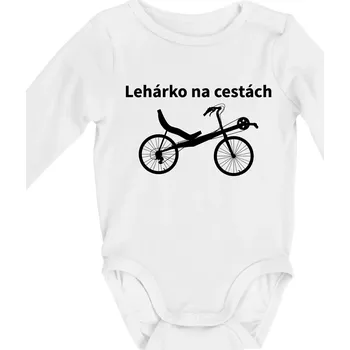 Kojenecký body Lehárko na cestách - Body kojenecké s dlouhým rukávem - Dlouhý r. do 3 měs ( Bílá )