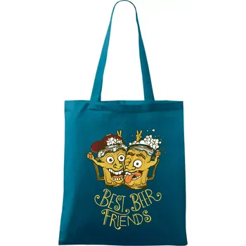 Best beer friends party (Pecka design) - Taška bavlněná - 42 x 38 cm ( Petrolejová )