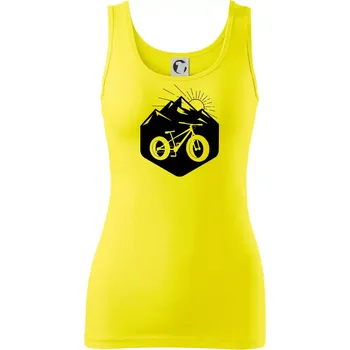 Dámské tričko Fatbike hory - Dámské tílko - S ( Citrónová )