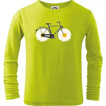 Dětská móda Kolo kopretina - Triko dětské Long Sleeve - 122 cm/6 let ( Limetková )