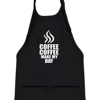 Kuchyňská zástěra Coffee make my day - Dětská zástěra na vaření - Univerzální velikost ( Černá )