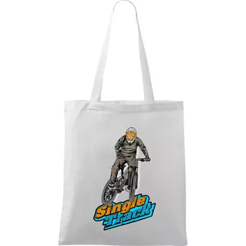 Single track jezdec - Taška bavlněná - 42 x 38 cm ( Bílá )