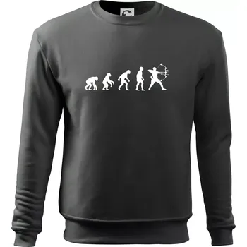 Pánská mikina Evoluce lukostřelba kladkový luk - Mikina Essential pánská - 3XL ( Tmavá břidlice (šedá se zeleným nádechem) )
