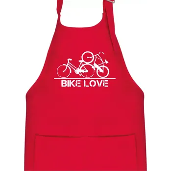 Kuchyňská zástěra Bike love - Dětská zástěra na vaření - Univerzální velikost ( Červená )