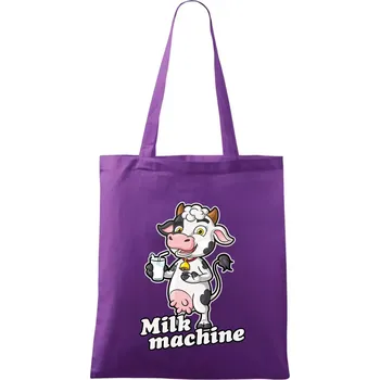 Milk machine - Taška bavlněná - 42 x 38 cm ( Fialová )