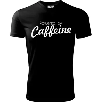 Powered by Caffeine - Dětské triko sportovní (dresovina) - 158 cm/12 let ( Černá )