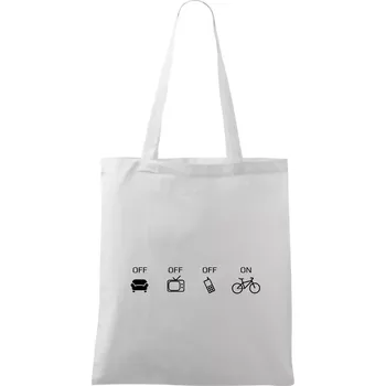 Zapni cyklorežim - Taška bavlněná - 42 x 38 cm ( Bílá )