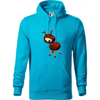 Pánská mikina Kaštanový jelínek - Mikina pánská Cape s kapucí - 5XL ( Světlý tyrkys )