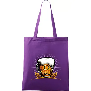 Beer půllitr plný - Taška bavlněná - 42 x 38 cm ( Fialová )