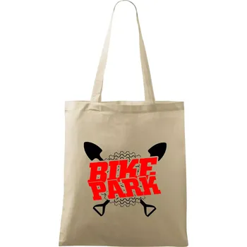 Nákupní taška Bike park lopaty - Taška bavlněná - 42 x 38 cm ( Naturální )