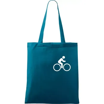 Cyklistika logo prsa - Taška bavlněná - 42 x 38 cm ( Petrolejová )