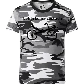 Chlapecké oblečení Lehárko na cestách - Dětské maskáčové triko - 104-110cm / 3-4 roky ( Šedý maskáč )
