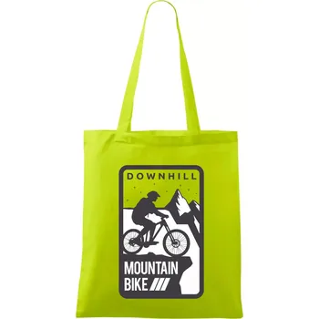 MTB downhill hranaté - Taška bavlněná - 42 x 38 cm ( Limetková )