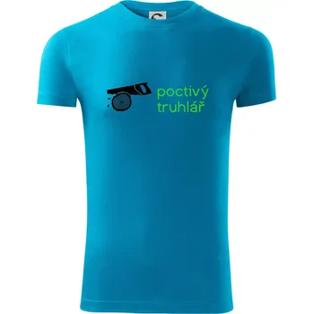 Pánské oblečení Poctivý Truhlář - Viper FIT - Pánské zůžené tričko - L ( Světlý tyrkys )