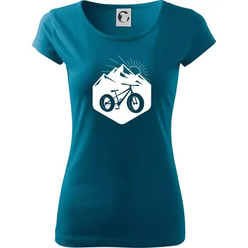 Dámské tričko Fatbike hory - Dámské triko Pure - M ( Petrolejová )