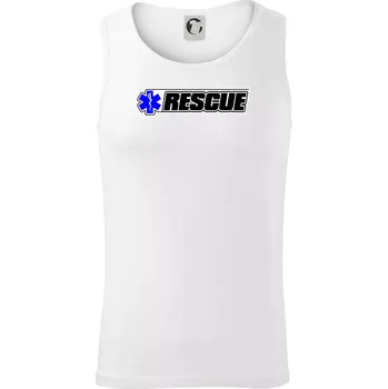 Pánské termoprádlo Záchranář rescue kříž modrý - Tílko pánské Core - L ( Bílá )