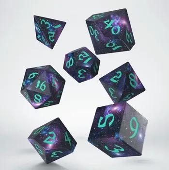 Příslušenství k deskovým hrám Q Workshop Full Art Dice Set: Stardust - sada 7 kostek